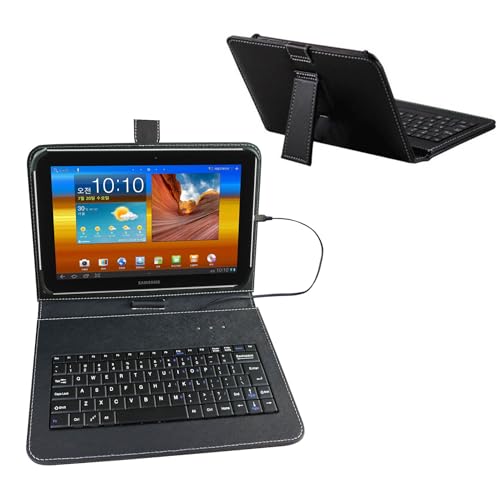 ENJOY-UNIQUE 10 inch Tablet Case 9.7-11 inch Tablet Cover with QWERTY External Keyboard USB C Port Compatible with Samsung Galaxy Tab A8 A7, Fire HD, Googee U10, Blackview, Nokia T20, Tab M10 - Image 1