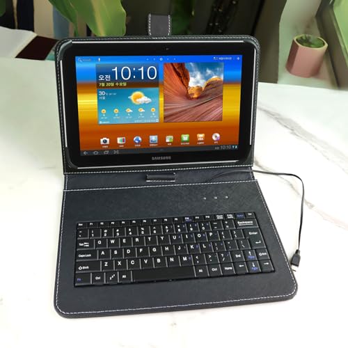 ENJOY-UNIQUE 10 inch Tablet Case 9.7-11 inch Tablet Cover with QWERTY External Keyboard USB C Port Compatible with Samsung Galaxy Tab A8 A7, Fire HD, Googee U10, Blackview, Nokia T20, Tab M10 - Image 2