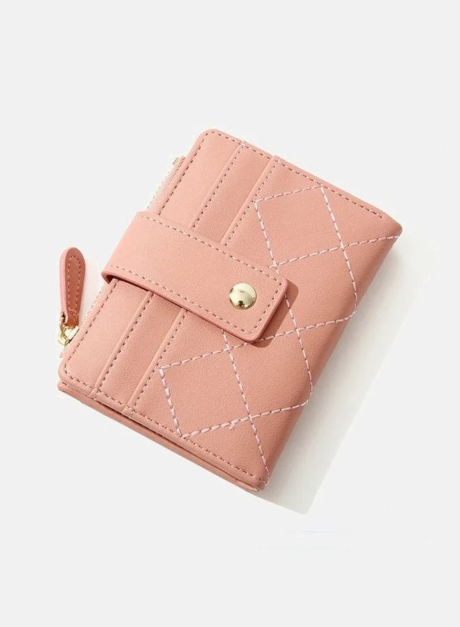 Styli Stitch Detail Button Closure Wallet