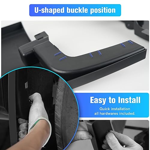 LitMiRaCle Mud Guards Ford F150 Accessory, 4 Pcs Tires Fender, Front and Rear Mudguard for Ford F150 2015/2016/2017/2018/2019/2020 (with OEM Fender Flares), Black, Style B - Image 5