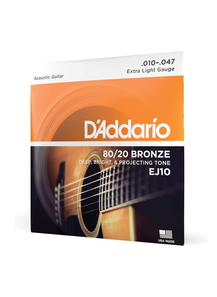 D'Addario - D'Addario EJ10 Bronze Acoustic Guitar Strings - Image 1