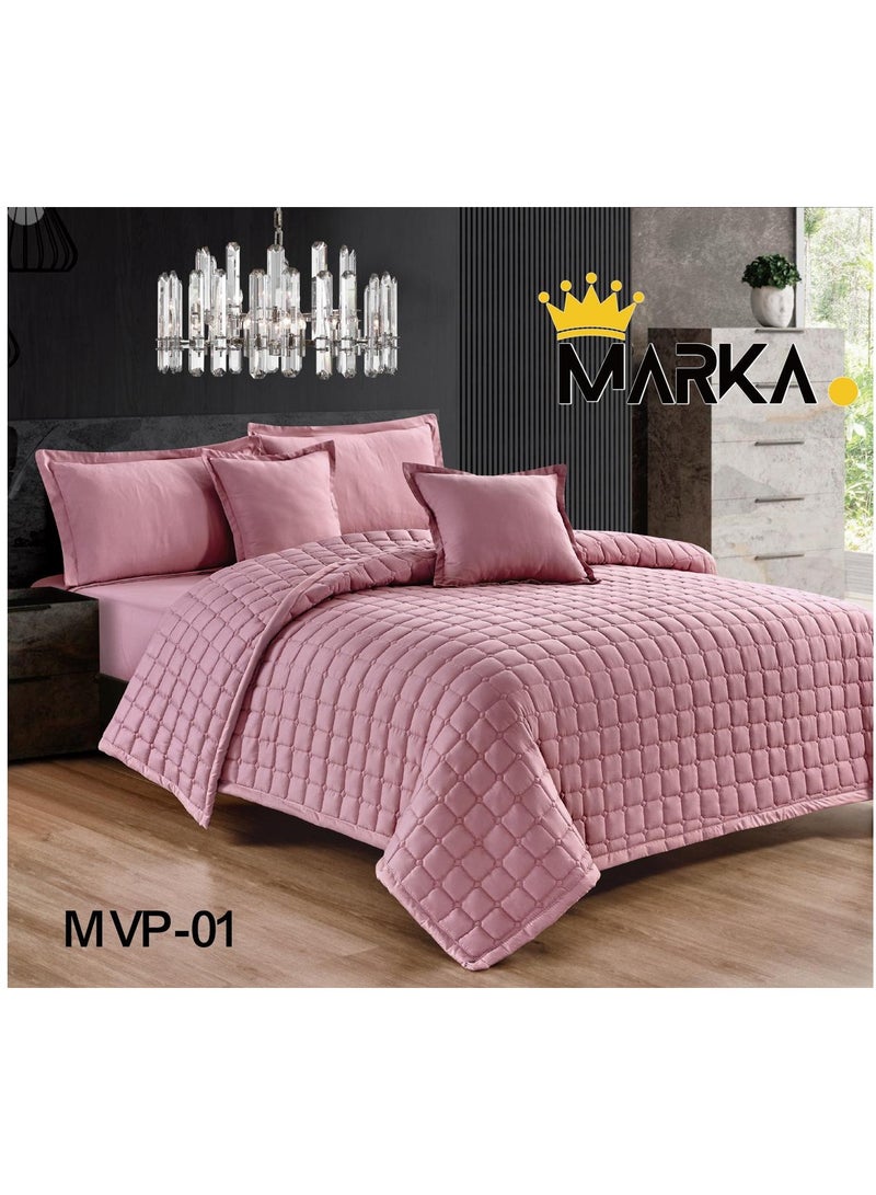 طقم لحاف سادة نفرين – 6 قطع – لحاف 250×230 سم – شرشف كامل 200×200+30 سم