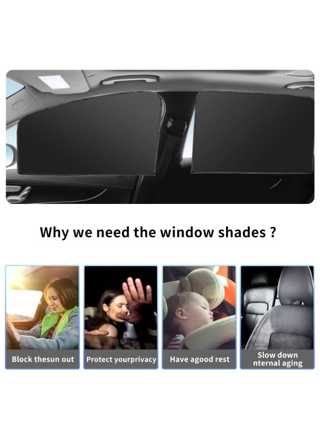 LOKIPA - Car Side Window Sun Shade, 4 PCS Universal Magnetic Car Curtain for Baby and Kids with Blocks UV Rays, Reduce Damage from Direct Bright Sunlight and Heat, Universal Easy Fit Front Rear Seat - Image 1
