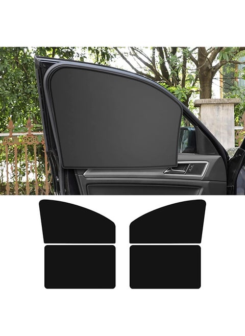 Car Side Window Sun Shade, 4 PCS Universal Magnetic Car Curtain for Baby and Kids with Blocks UV Rays, Reduce Damage from Direct Bright Sunlight and Heat, Universal Easy Fit Front Rear Seat