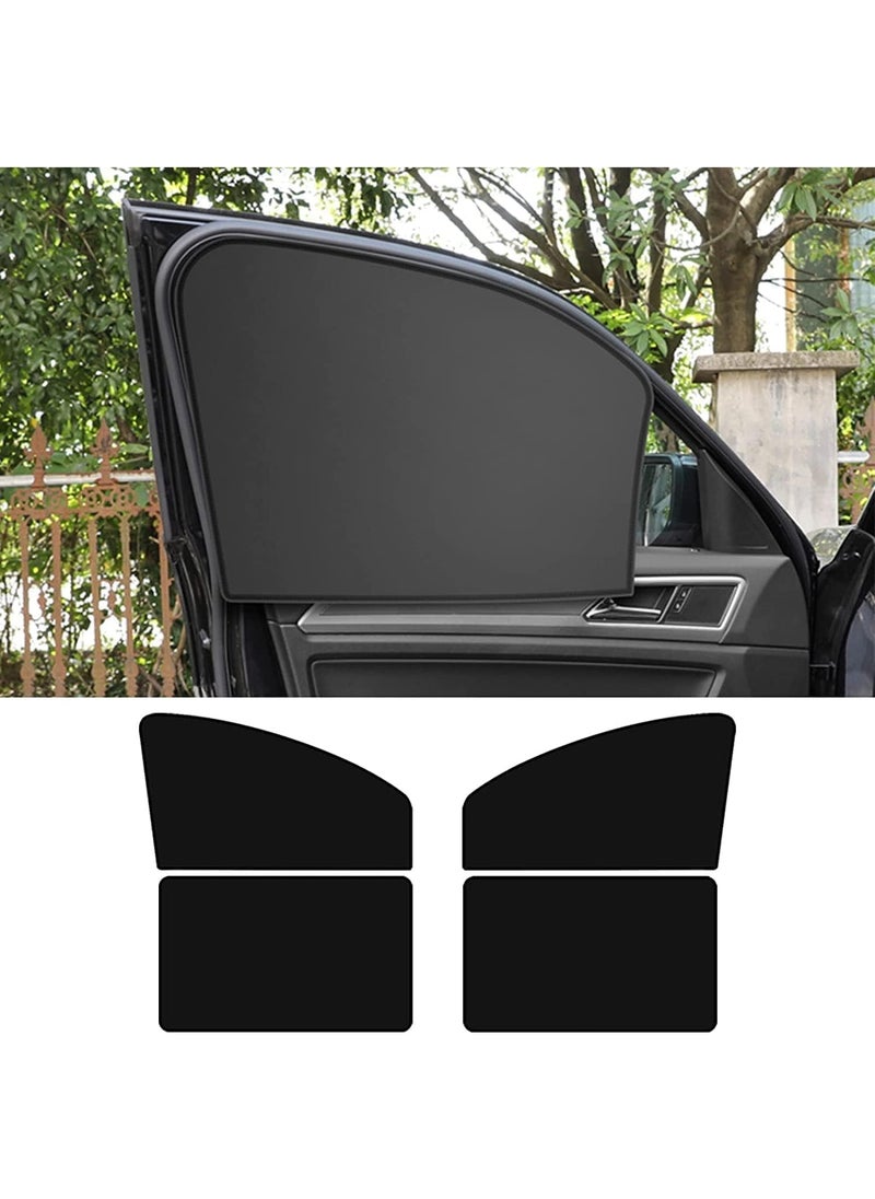 LOKIPA - Car Side Window Sun Shade, 4 PCS Universal Magnetic Car Curtain for Baby and Kids with Blocks UV Rays, Reduce Damage from Direct Bright Sunlight and Heat, Universal Easy Fit Front Rear Seat - Image 1