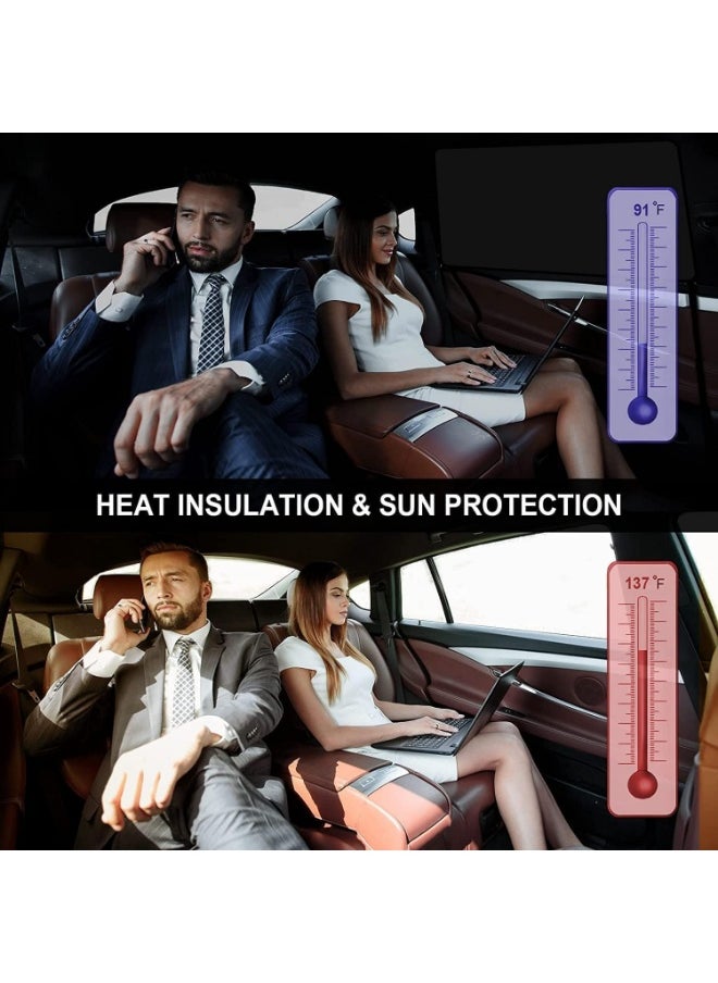 LOKIPA - Car Side Window Sun Shade, 4 PCS Universal Magnetic Car Curtain for Baby and Kids with Blocks UV Rays, Reduce Damage from Direct Bright Sunlight and Heat, Universal Easy Fit Front Rear Seat - Image 1
