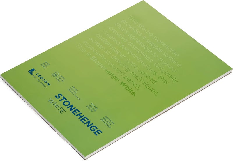 Stonehenge Legion Paper Stonehenge Pad, 9 X 12 inches, White, 15 Sheets - Image 2
