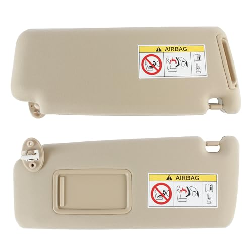 PEVAST Left Passenger Sun Visor Replacement for Lexus GX460 (2010-2023) & Toyota Land Cruiser Prado (2009-2023) - Compatible with 74320 60C80 E0,74320 60C50 74310 60J30 B0, 74310 60D70 A1 (Beige) - Image 2