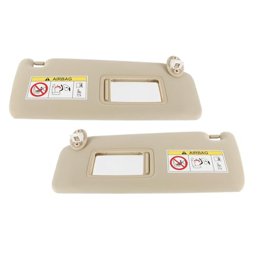 PEVAST Left Passenger Sun Visor Replacement for Lexus GX460 (2010-2023) & Toyota Land Cruiser Prado (2009-2023) - Compatible with 74320 60C80 E0,74320 60C50 74310 60J30 B0, 74310 60D70 A1 (Beige) - Image 1