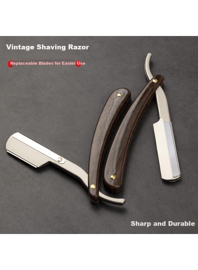 Yijan Vintage Manual Folding Razor Shaving Knife Beard Trimmer Haircut Razor Gift For Boyfriend Father Birthday - Image 2