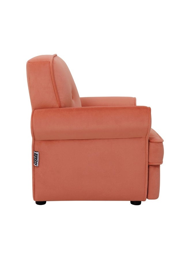 DANUBE HOME Minnie Velvet Kids Sofa, Soft Upholstered Lounge Chair For Children, Stylish Toddler Sofa For Playroom & Bedroom, Comfortable & Durable Kids Furniture – Pink - Image 5