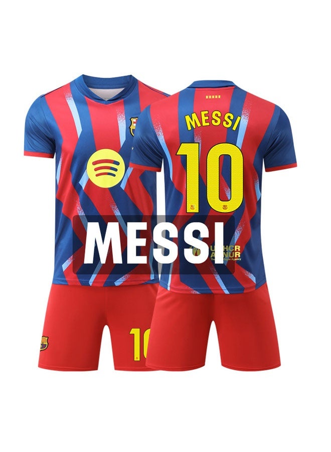 Barcelona 2025-2026 season Barcelona #10 MESSI football jersey shorts set children's size and adult size gifts for fans and friends - Image 1