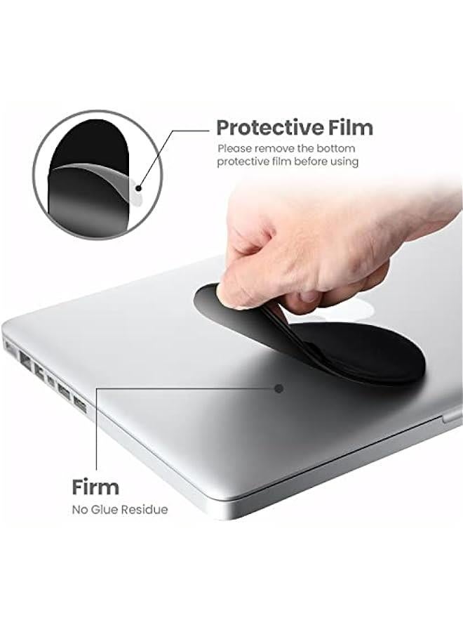 Black Mouse Sleeve for Wireless Mouse, Stick-On Mouse Holder for Laptop, Reusable Adhesive, Compatible with iPad and MacBook, No Residue - Image 3