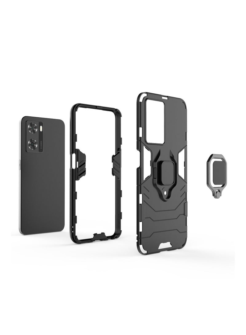 يوارب كينج غطاء حماية لهاتف اوبو A57 4G/A77 4G/Oneplus Nord N20 SE اسود - Image 3