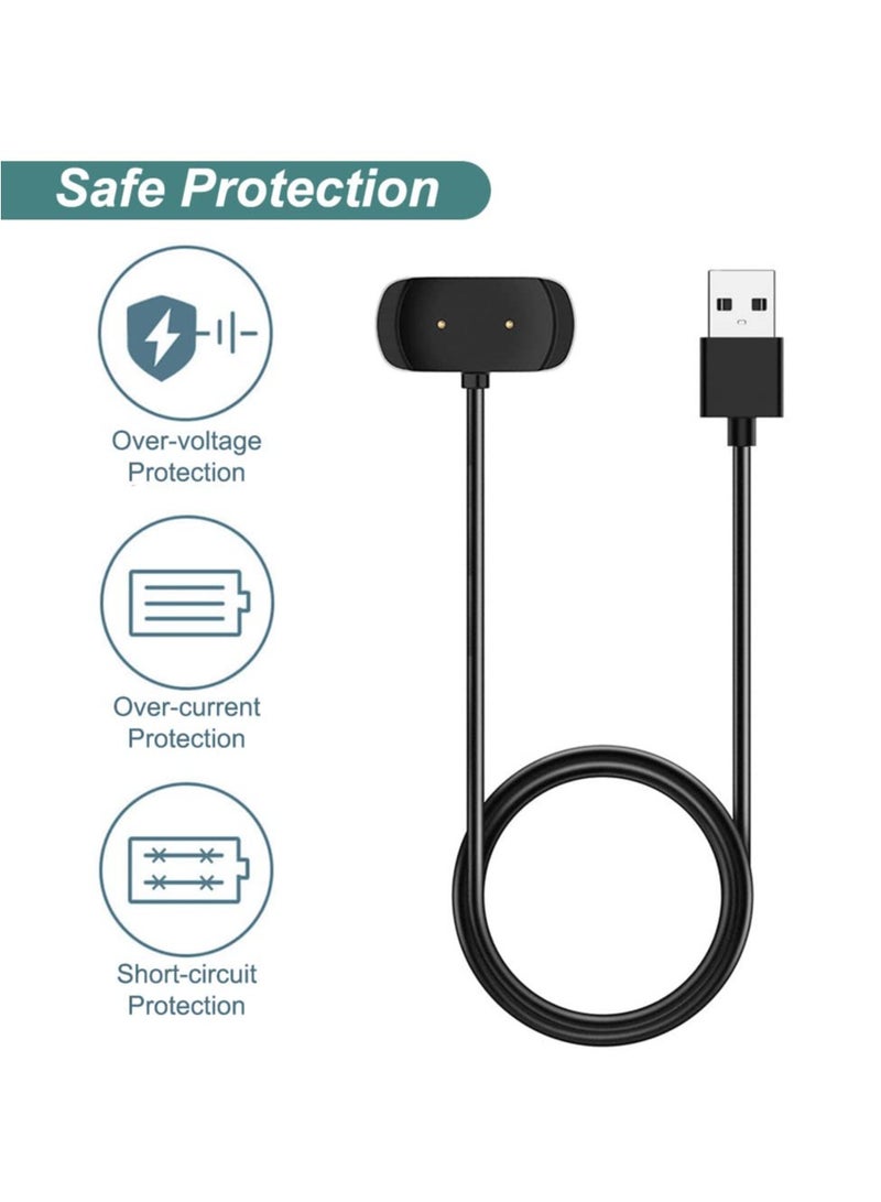 HablTech 1M Charger Cable for Amazfit Bip 5, Bip 3, Bip U, T-Rex Pro, GTS 4 Mini, GTS 2, GTS 2 Mini, GTS 2e, GTR 2, GTR 2e, GTR Mini, Active, USB Charging Cable Dock Cord 3.3ft Smartwatch Accessories - Image 4