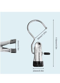 Oasisgalore 20 Pack Hook Boot Clips Hanging Clothes Pins Hooks Clothes Pegs for Pants,Shoes,Towel and More  - Image 2