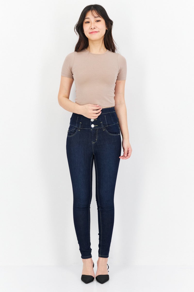 VERO MODA جينز دنيم ضيق للنساء، مغسول وقابل للتمدد، أزرق - Image 4