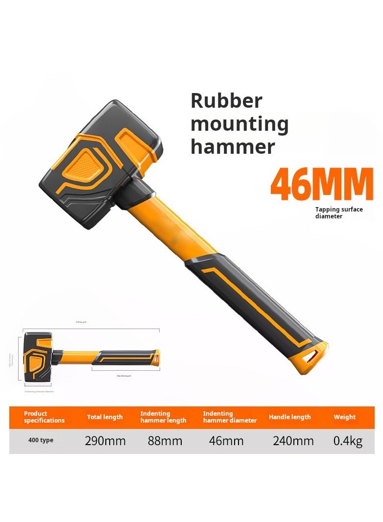 SOLARAE Rubber Mallet Hammer, 20 oz Rubber Hammer Head with Solid Rubber Head & Non-Slip Soft Grip, Mallet Hammer for Camping, Woodworking, Flooring, DIY Projects and Landscaping, No Damage for Flooring - Image 5