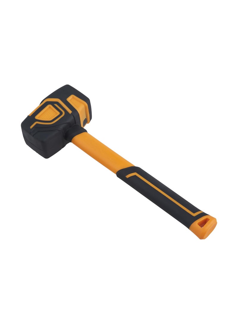 SOLARAE Rubber Mallet Hammer, 20 oz Rubber Hammer Head with Solid Rubber Head & Non-Slip Soft Grip, Mallet Hammer for Camping, Woodworking, Flooring, DIY Projects and Landscaping, No Damage for Flooring - Image 1