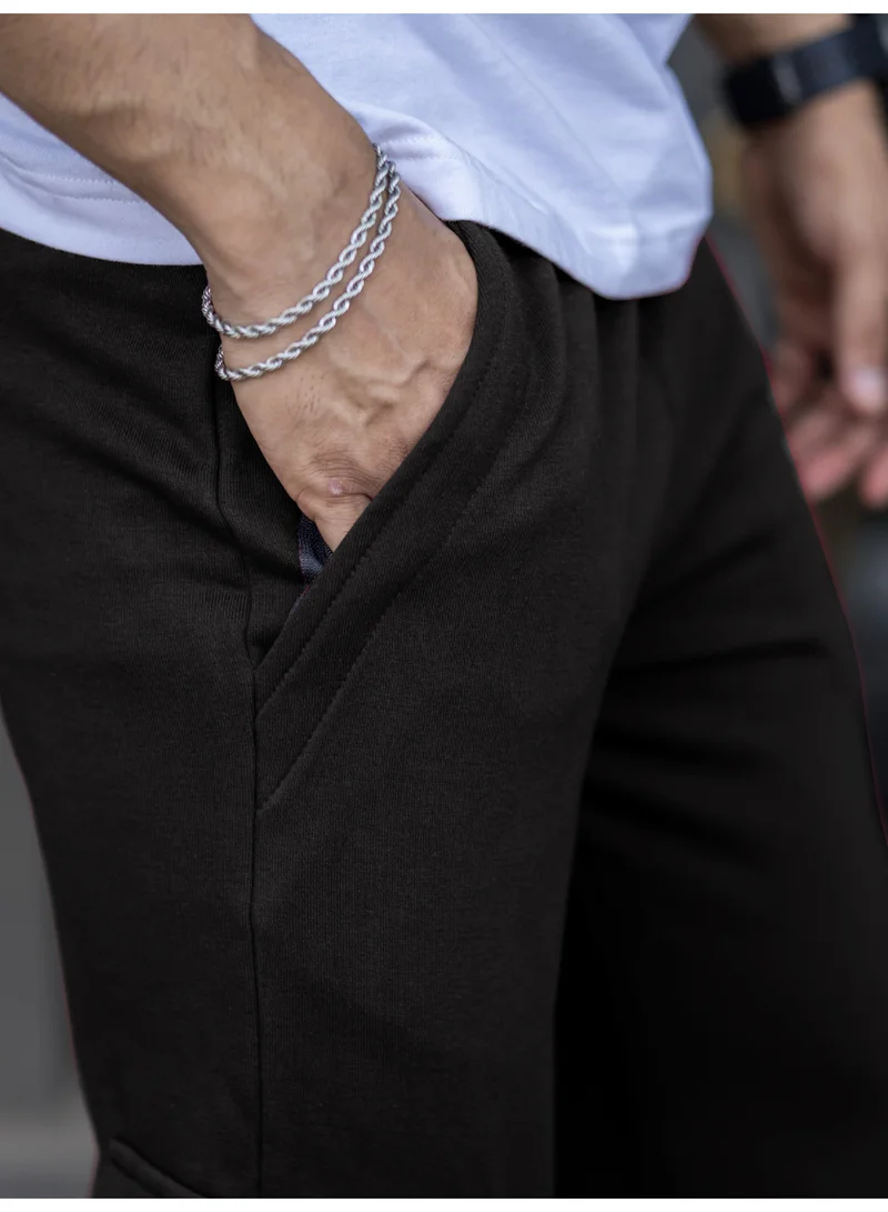 Maniac  Maniac Mens Solid Black Cotton Cargo Pant for Men | Best Price UAE