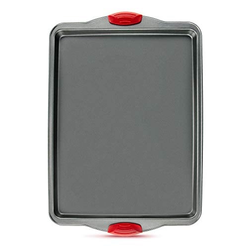 Boxiki Kitchen Non-Stick Baking & Cookie Sheet Pan Non-Toxic 11x14 Inch Rimmed Carbon Steel Baking Sheet. Dent, Warp and Rust Resistant. Heavy Gauge Steel Oven Baking Sheet. 1 Tray. - Image 1