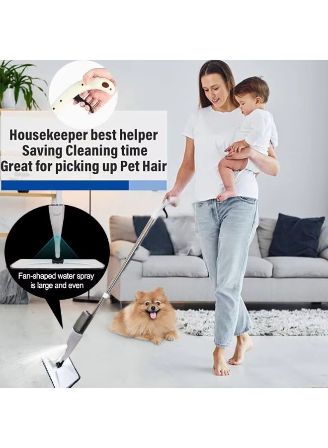 Noon East Multi-Purpose Spray Mop for Effortless Cleaning – Wet & Dry, Microfiber Pads, Refillable Bottle White 119x35x11 cm - Image 4