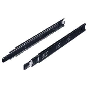 Hettich Telescopic Ball Bearing Channel KA 5632/550mm | Black Finish Drawer Channel for Home, Kitchen & Wardrobe | Load Bearing Capacity 45 kg | 100% Extension, Galvanised Steel (2 Pcs) - Image 2