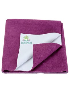 Tod PooL Tod PooL Breathable Bed Protector AntiPiling Fleece Extra Absorbent Washable Waterproof Quick Dry Sheet Bed Protector Sheet for Kids and Adults 1 Rani Pink Large 140x100cm  - Image 1