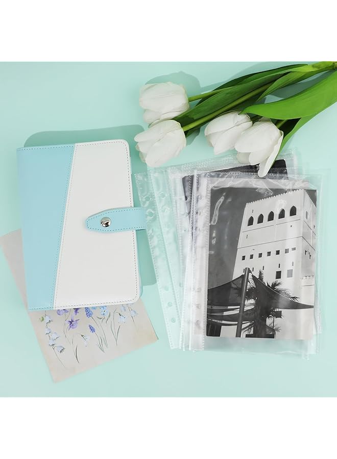 erorex A5 Planner Inserts 30 Pieces Clear Binder Sleeves Waterproof Pocket Protector Playbill Binder Plastic Sleeves Page Protectors Card Sleeves Binder Sheets A5 Binder 6 Ring For Cards Photocard Files  - Image 2