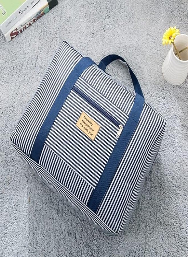 KD ZONE Folding Storage Luggage Bag Travelling Shoulder Hand Bags Lightweight Waterproof Duffle Bag for Women (Blue) - Image 3