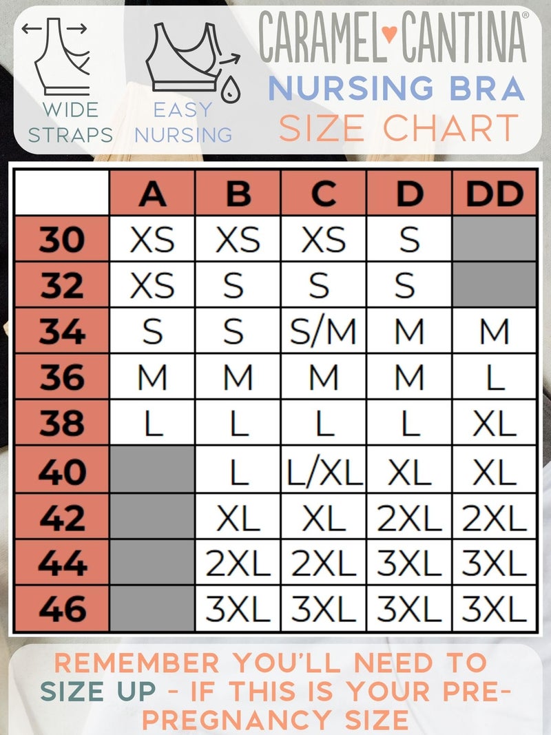 Caramel Cantina 4 Pack Nursing Maternity Womenâ€™s Sleep Comfort Bralette Bra (Large, Dark Winter) - Image 5