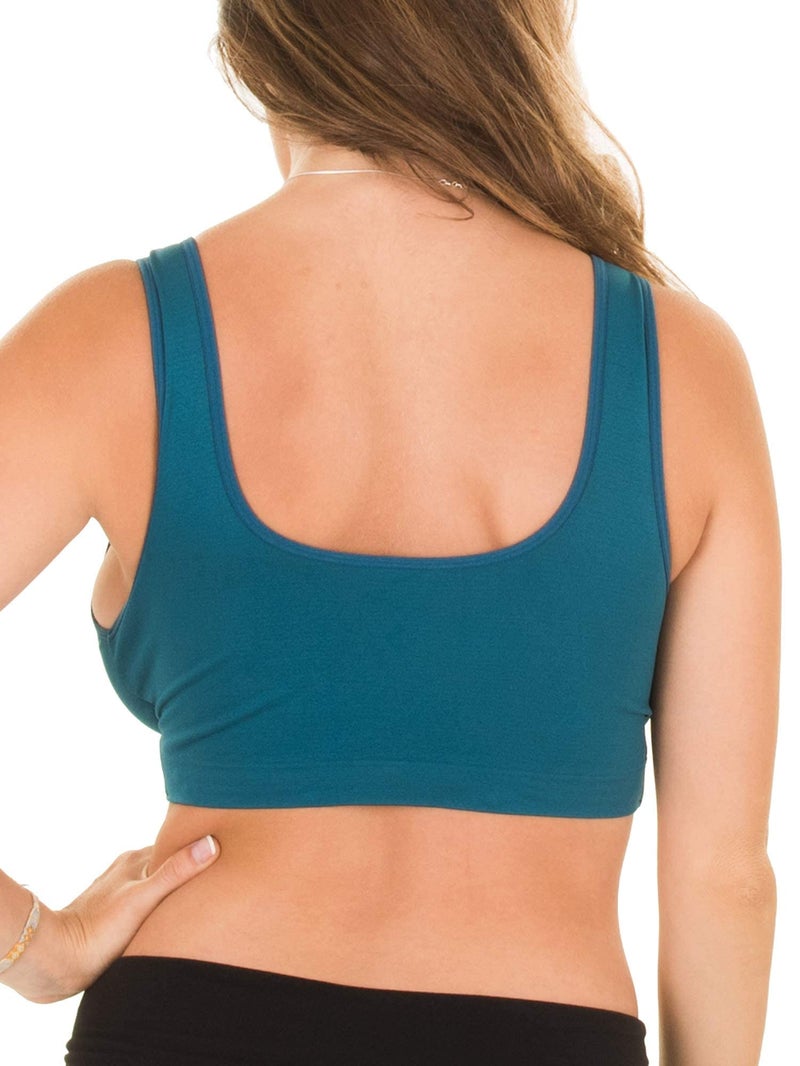 Caramel Cantina 4 Pack Nursing Maternity Womenâ€™s Sleep Comfort Bralette Bra (Large, Dark Winter) - Image 4