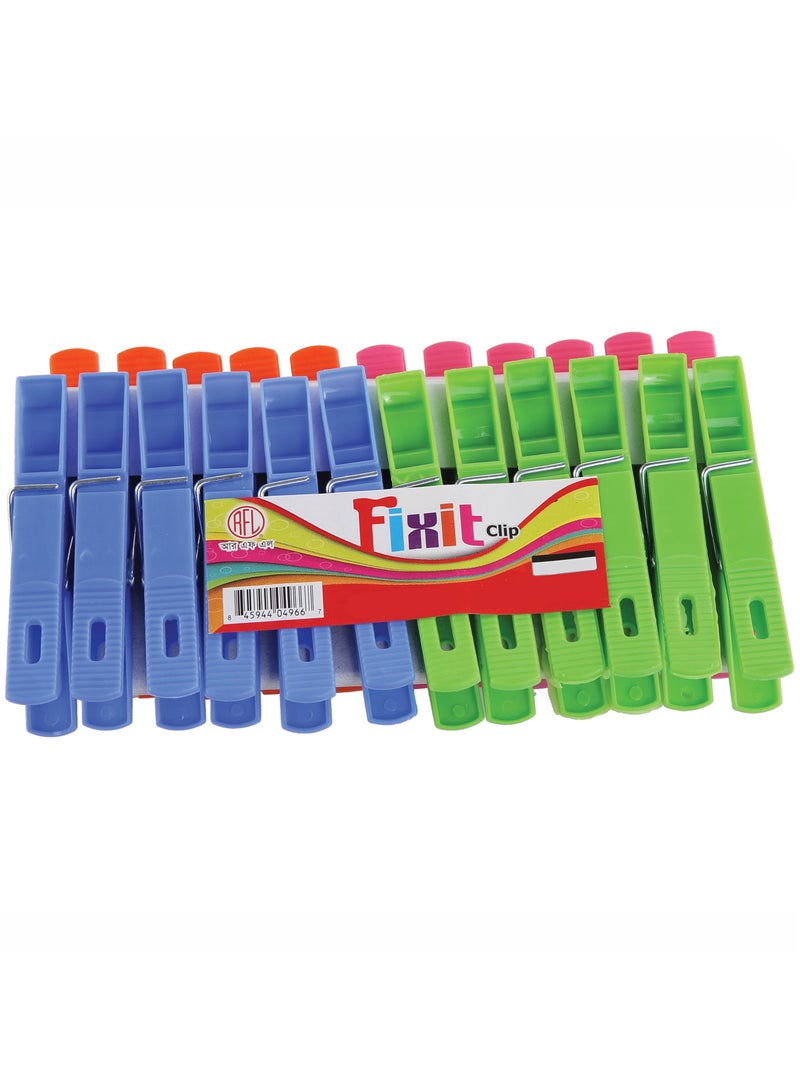 FIXIT 24 Piece Polypropylene Fixer Small Clip Set Multicolor  - Image 1