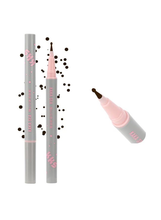 WALLFID Lacrimal Nevus Pen - Magical Spot Creation, Waterproof, Small Round Head, Natural Brown - Image 1