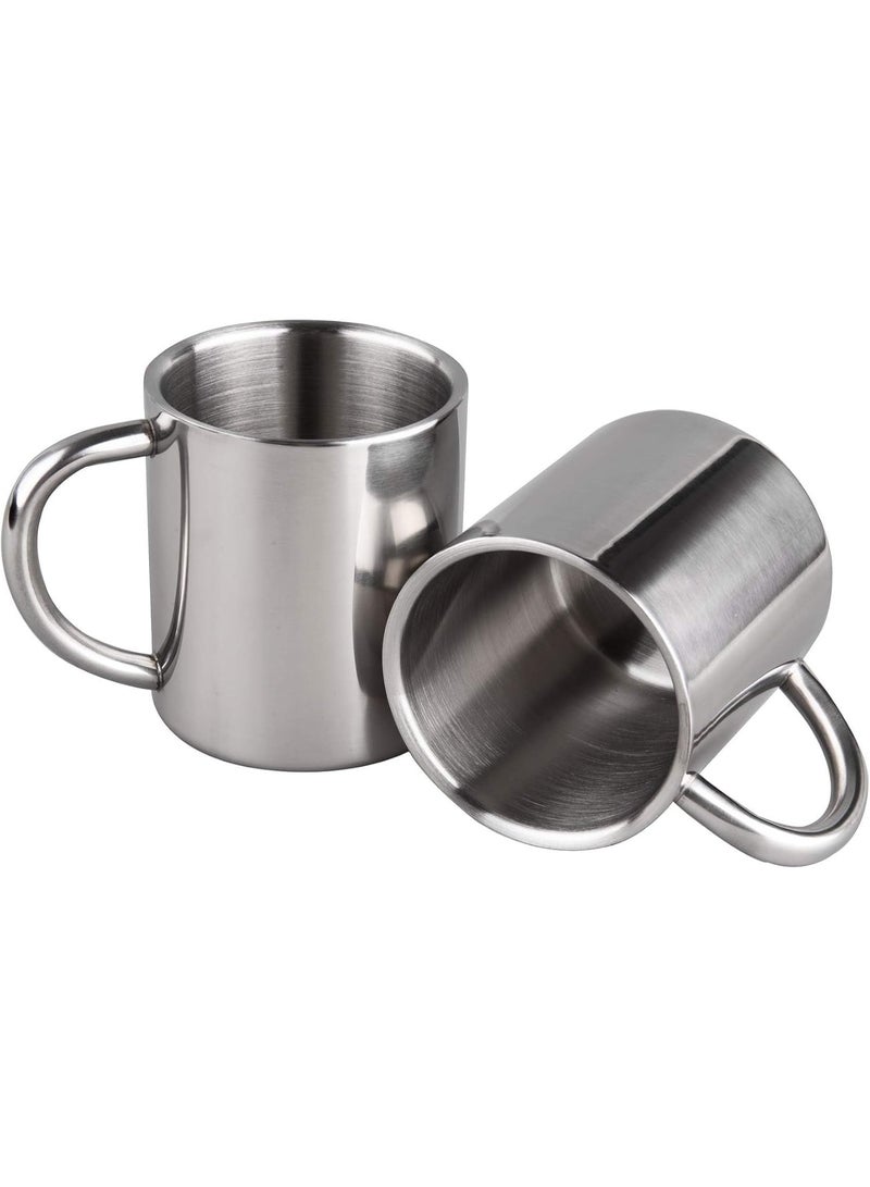 300ml Stainless Steel Coffee Mugs Double Wall Insulated Camping Mug with Handle Portable Travel Tumbler for Kids, Adults, Office, Home Kitchen Drinkware - Image 1