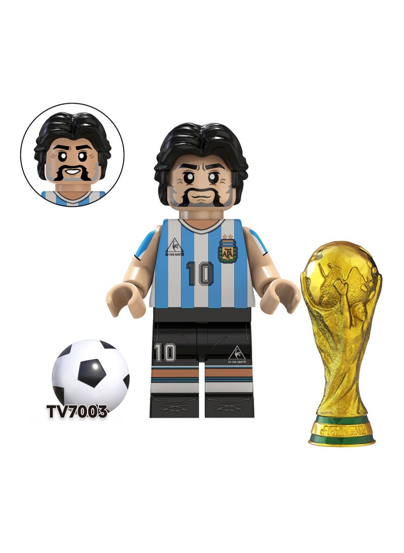 8 Pcs Football Star Series Children's Educational Building Blocks Toys Boys Gift Bag Pack  - Image 4