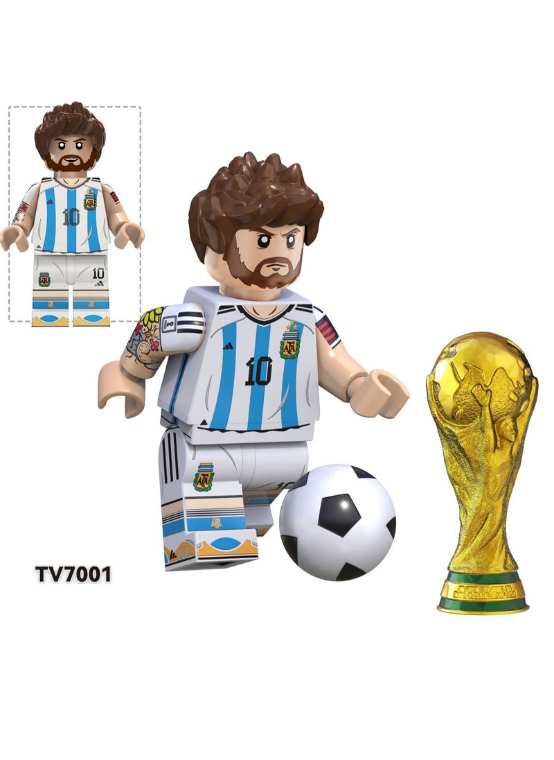 8 Pcs Football Star Series Children's Educational Building Blocks Toys Boys Gift Bag Pack  - Image 2