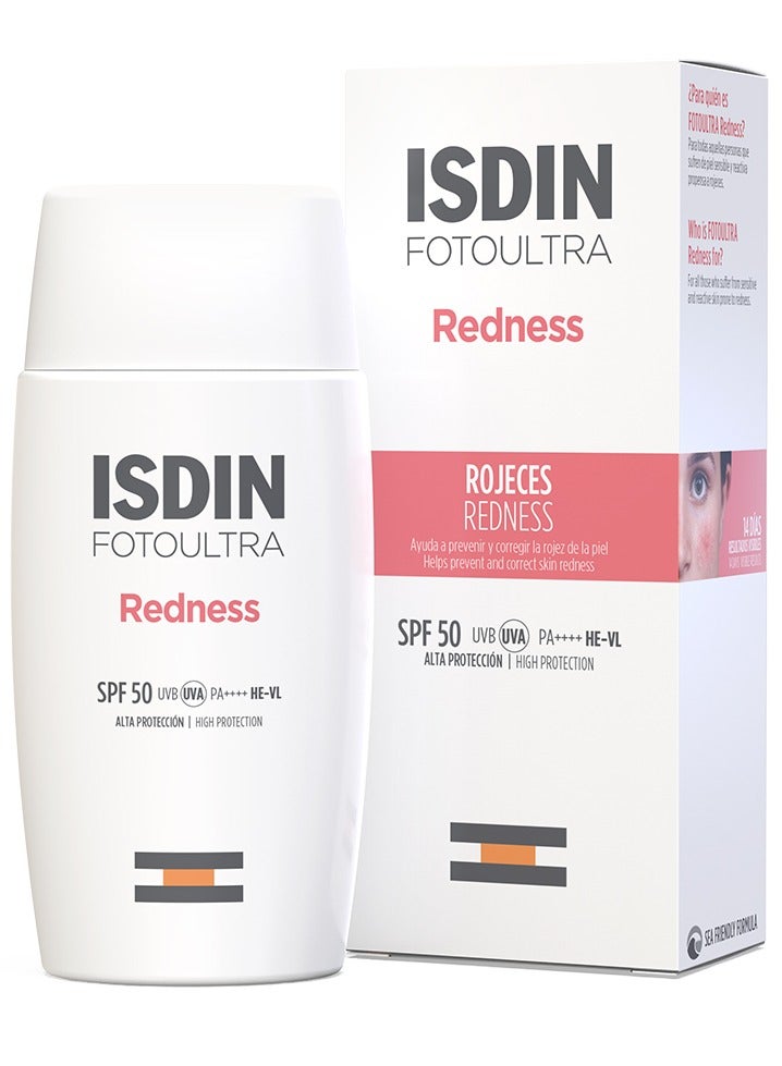 ISDIN Fotoultra Redness +50 SPF 50 ML Sun Protection for Sensitive Skin