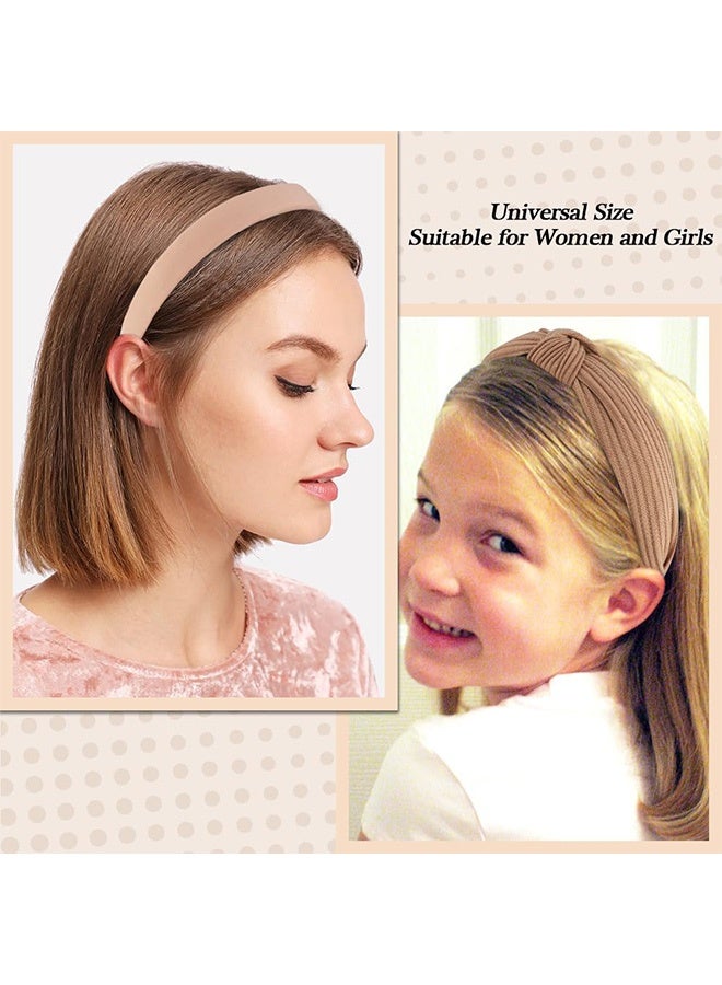 7 Pack Headbands for Women Girls Headbands Non Slip Hairbands Cute Hair Accessories Multi-style Headband Brown - Image 2