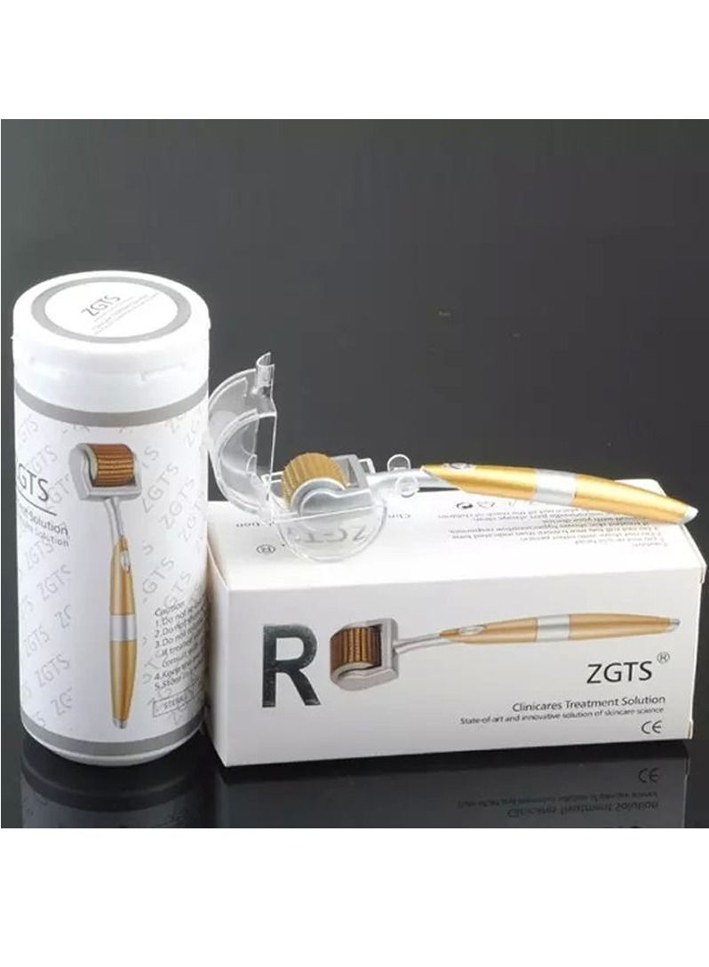 DubaiGallery أداة الوخز التجميلية ديرما رولر للوجه، 192 إبرة ميكرو تيتانيوم، علبة بلاستيكية للإبر الدقيقة - Image 1