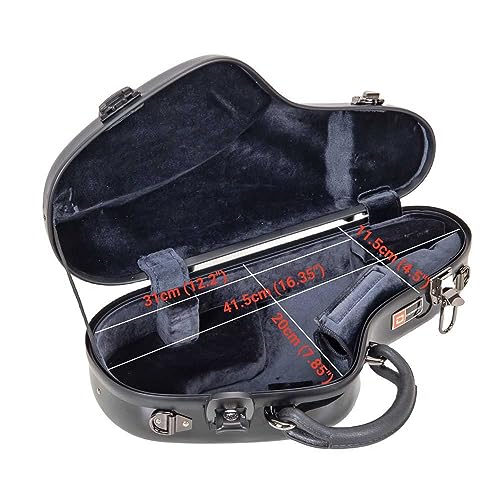 Crossrock Pro-Grade Curved Soprano Saxophone Case | Jet Black Gloss, TSA Lock, Elite Protection, Detachable Backpack Straps, Accessory Pocket for Professional Musicians - Image 3