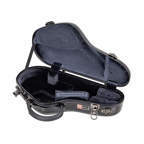 Crossrock Pro-Grade Curved Soprano Saxophone Case | Jet Black Gloss, TSA Lock, Elite Protection, Detachable Backpack Straps, Accessory Pocket for Professional Musicians - Image 5