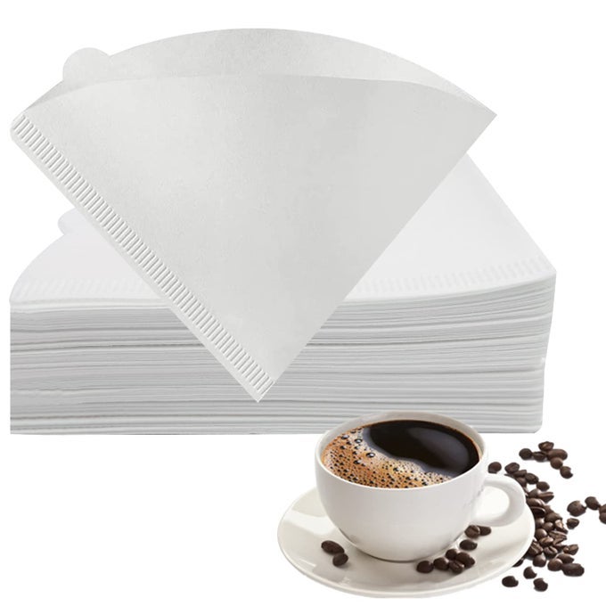 100 PCS COFFEE FILTER PAPERS PAPER COFFEE FILTERS COMPATIBLE WITH V60 SIZE 02 DISPOSABLE UNBLEACHED CONE FILTER PAPER FOR POUR OVER AND DRIP COFFEE MAKER 14 CUPS