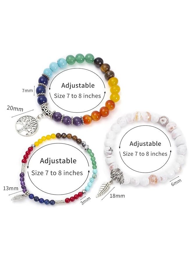 Photon كريستال براسيلتس، 8 مم خرز الحجر الطبيعي تمديد تشاكرا براسيلتس شجرة الحياة براسيليت المجوهرات هدايا للنساء - Image 2