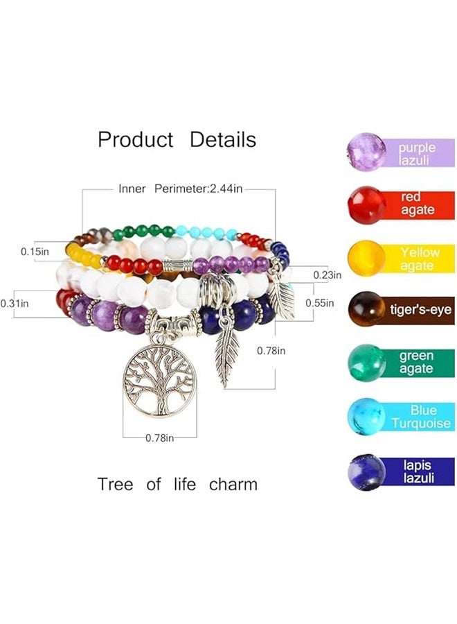 Photon كريستال براسيلتس، 8 مم خرز الحجر الطبيعي تمديد تشاكرا براسيلتس شجرة الحياة براسيليت المجوهرات هدايا للنساء - Image 3