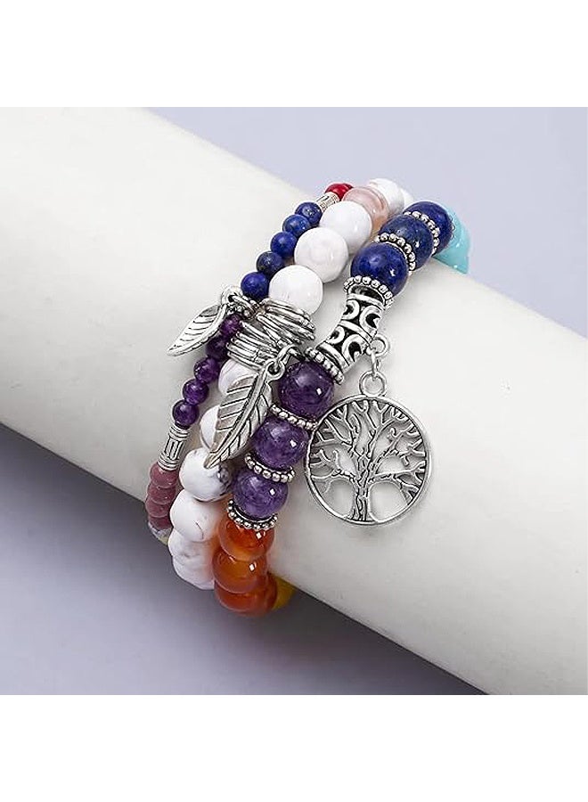 Photon كريستال براسيلتس، 8 مم خرز الحجر الطبيعي تمديد تشاكرا براسيلتس شجرة الحياة براسيليت المجوهرات هدايا للنساء - Image 4