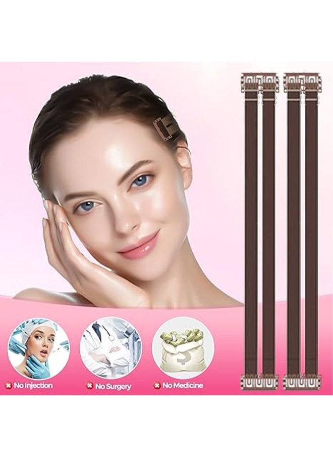 NY CAKE - 2 PCS Face Lift Tape Invisible Facelift Tape for Face Invisible with Bands Face Tape Lifting Invisible with String Face Lift Bands with Hair Clips Facelift Bands with Clips Adjustable Double BB Card - Image 1
