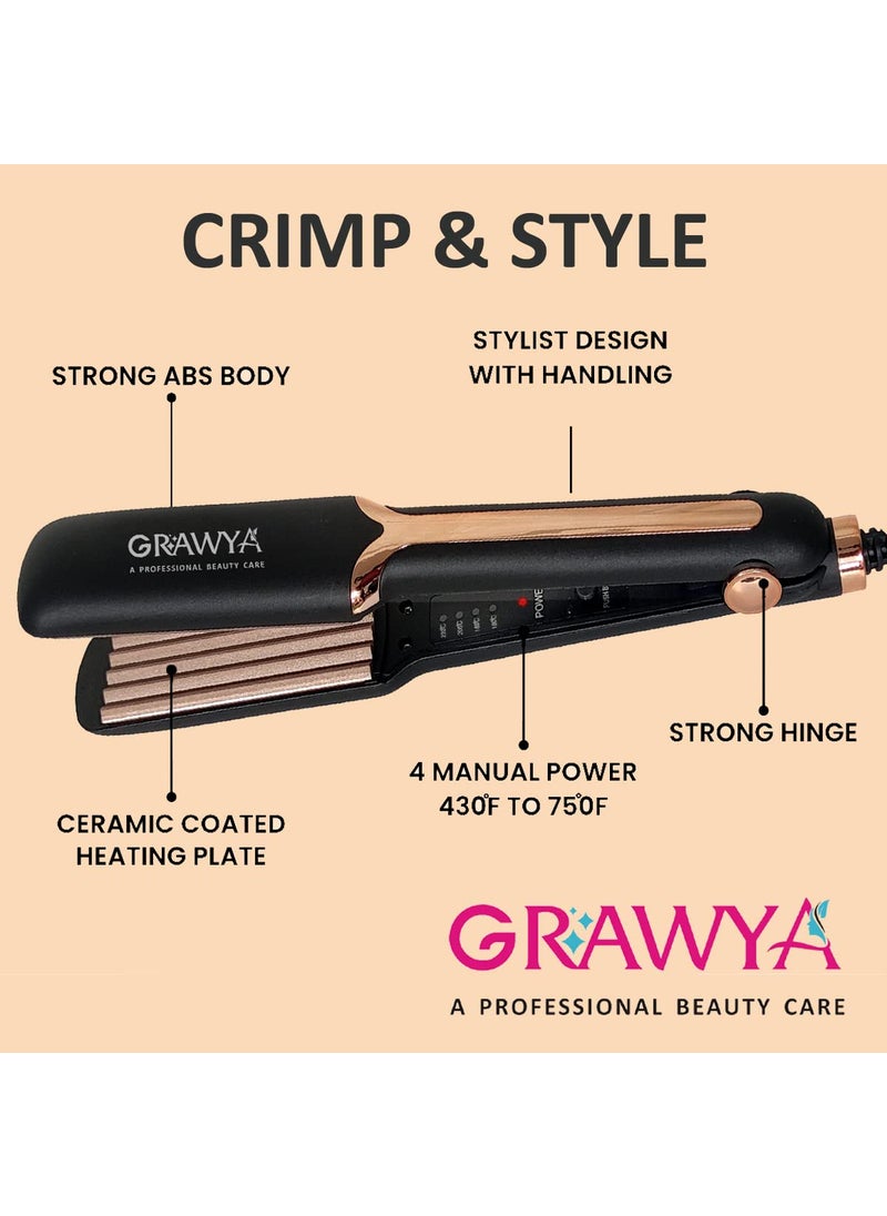PROFESSIONAL PROFESSIONAL Grawya Hair Crimper For Women Neo Tress Crimp Hair Styler Hair Crimping Without Damage Multicolour  - Image 4