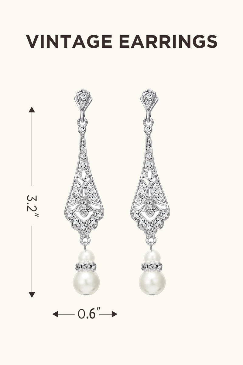 BABEYOND 1920s Flapper Accessories Great Gatsby Costume Accessories 20s Flapper Headband Pearl Necklace Gloves Plastic Holder - Image 4
