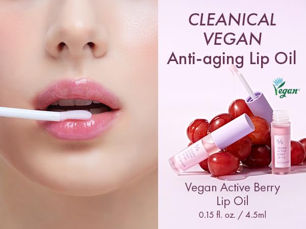 leegeehaam Dr.Ceuracle Vegan Active Berry Lip Oil - Moisturizing Lip Gloss for Dry, Chapped Lips, Long-Lasting Glow, Korean Skincare for Stocking Stuffers (4.5ml / 0.15 fl. oz.) - Image 2